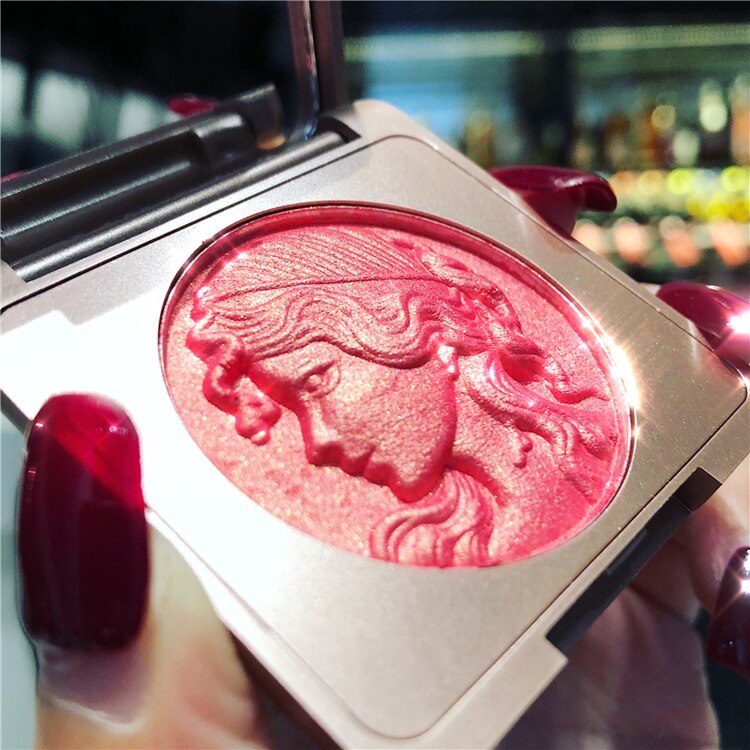 2 Colors Shining Blush Peach Palette Face Cream Blusher Face Powder