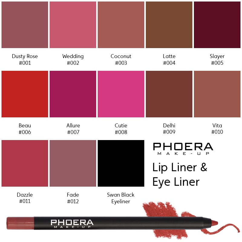 13 Colors Lip contour lip liner 2.0 Automatic Matte Lip Pencil
