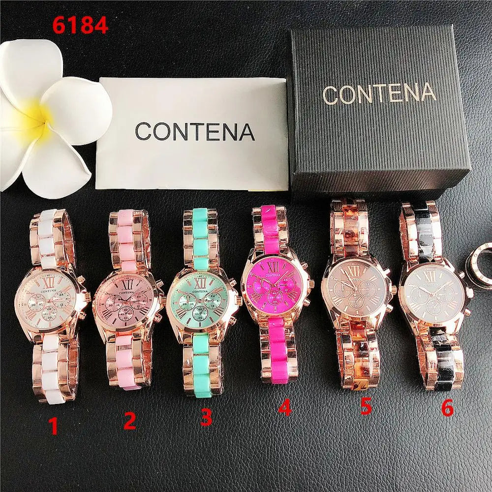 "Top Luxury Brand Rose Gold Quartz Women's Watch"