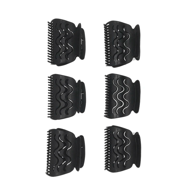 6pcs/set 3 Sizes Detachable Handle Hair Roller Brush with Positioning Clips Aluminum Ceramic Barrel Curler Comb Hairdresser
