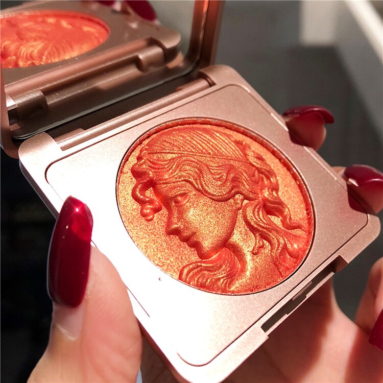2 Colors Shining Blush Peach Palette Face Cream Blusher Face Powder