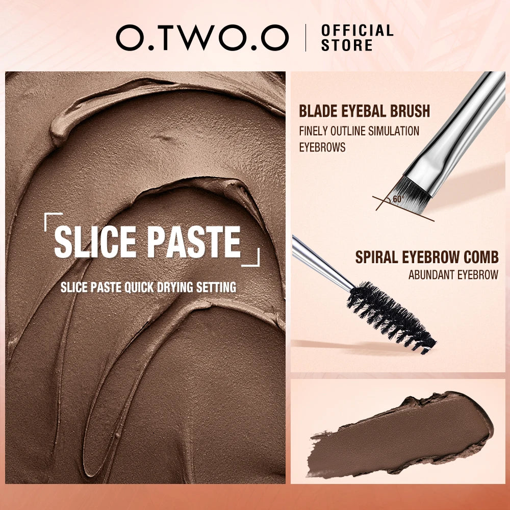 Eyebrow Pomade Brow Gel Wax 2 IN 1 Waterproof Long Lasting Creamy Texture Eye Brow Tint Enhancers Cosmetics Makeup
