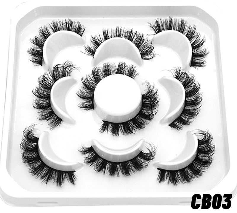 20 Pairs Russian Strip Lashes 3D Lashes Natural Eyelashes Dramatic Extension