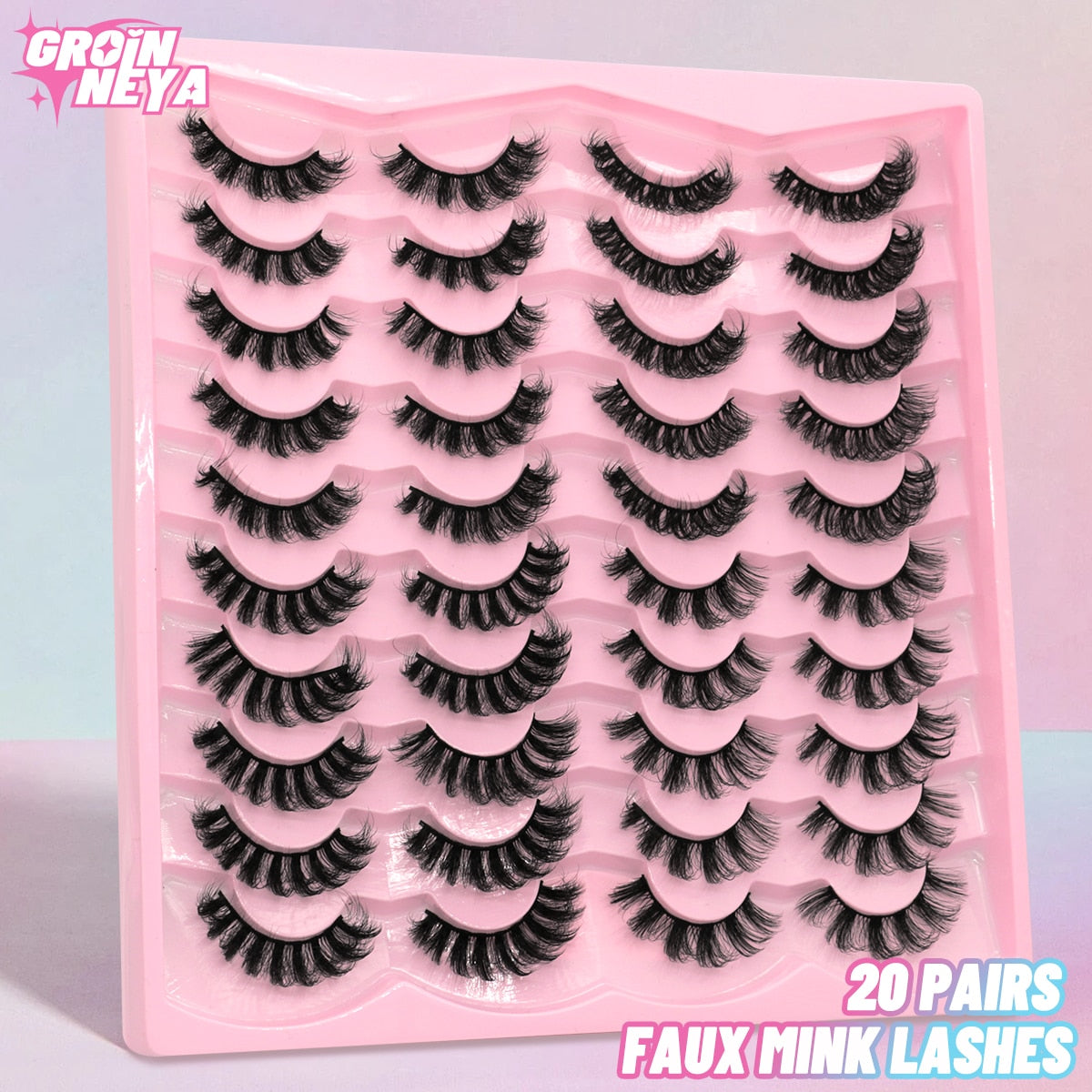 20 Pairs Russian Strip Lashes 3D Lashes Natural Eyelashes Dramatic Extension