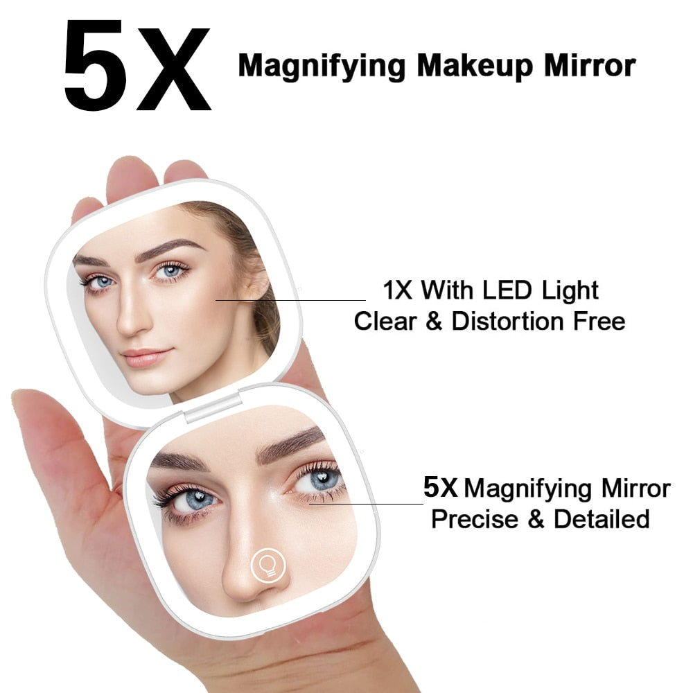 Mini Led Makeup Mirror With Light 5X