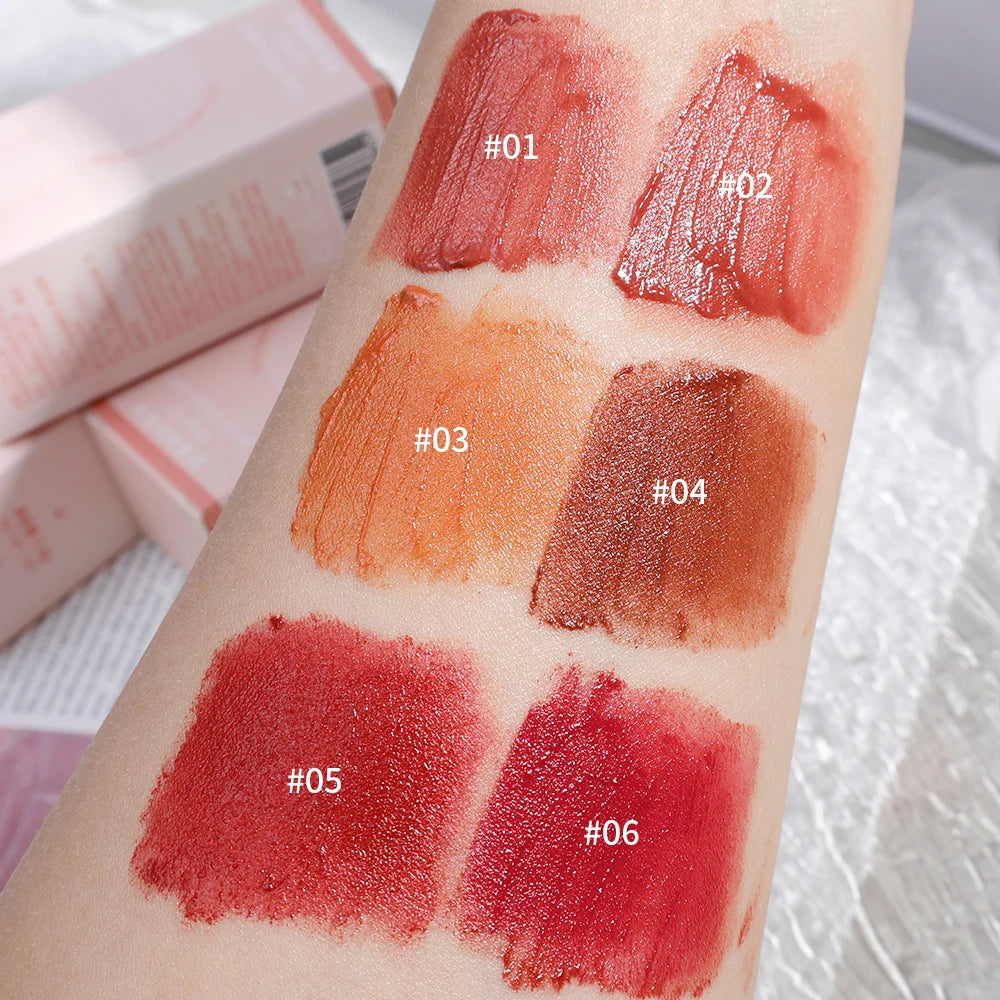 Nude Liquid Lipstick Cute Bear keychain Waterproof Velvet Matte Lip Gloss Lasting Non-stick Lip Tint Pigment Cosmetic