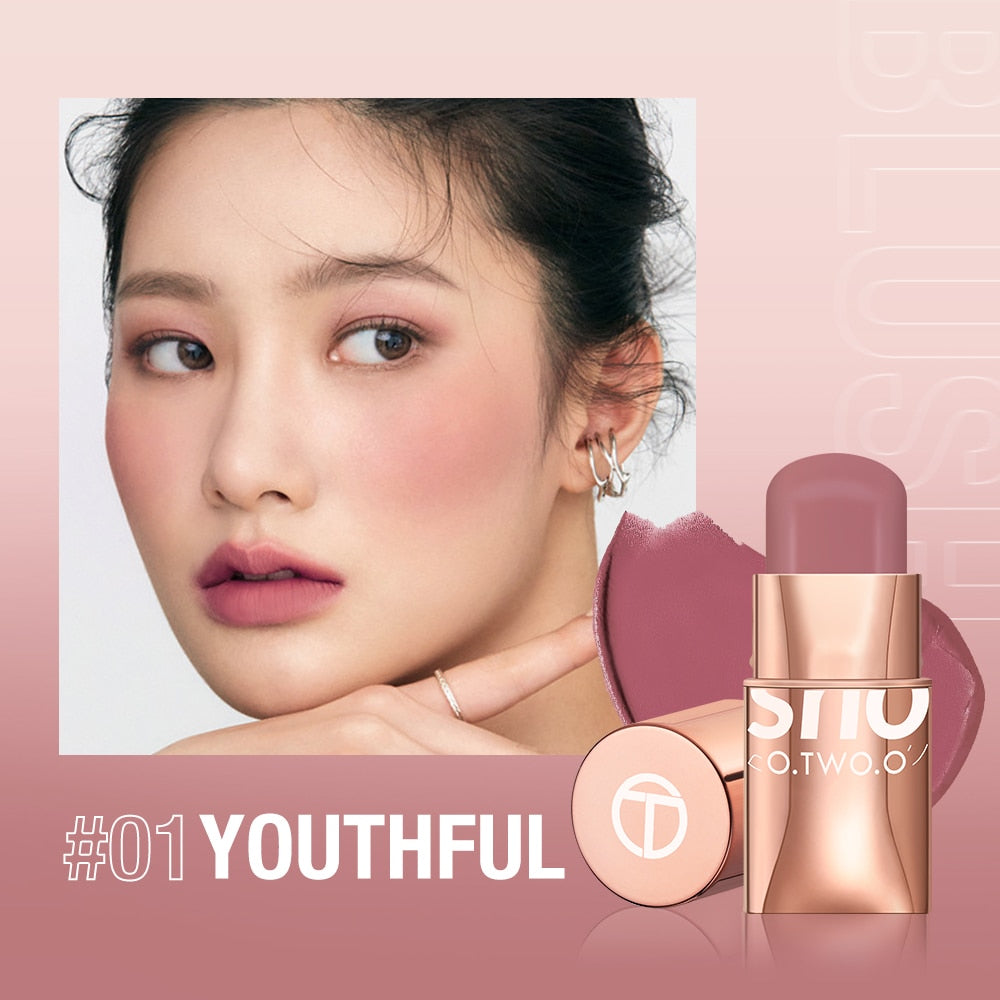 Stick 3-in-1 Lipstick Blush Eyes Cheek and Lip Tint Buildable Waterproof Lightweight Cream Multi Stick Makeup