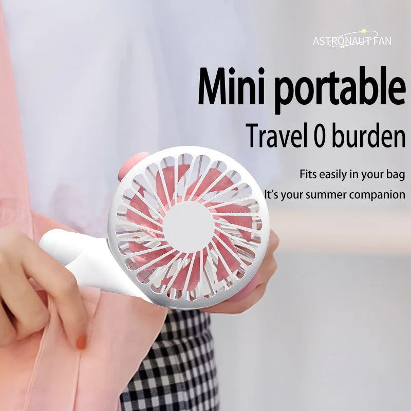 Portable makeup fan Handheld Cartoon Charging Model Large wind student office