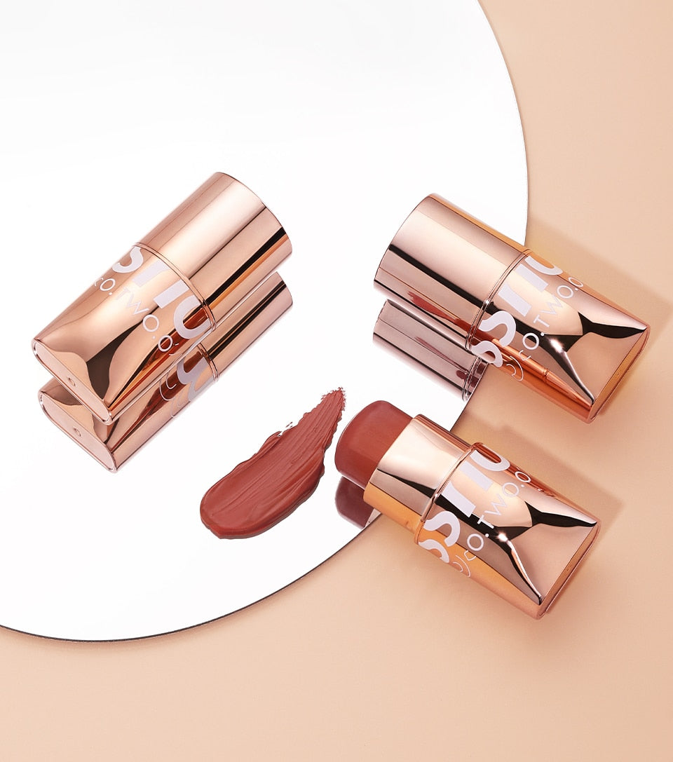 Stick 3-in-1 Lipstick Blush Eyes Cheek and Lip Tint Buildable Waterproof Lightweight Cream Multi Stick Makeup
