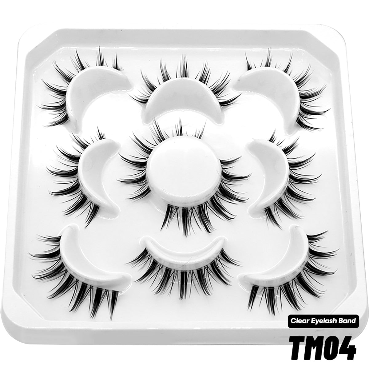 Natural False Lashes 5/7 pairs Manga Lashes Fluffy Soft Cross