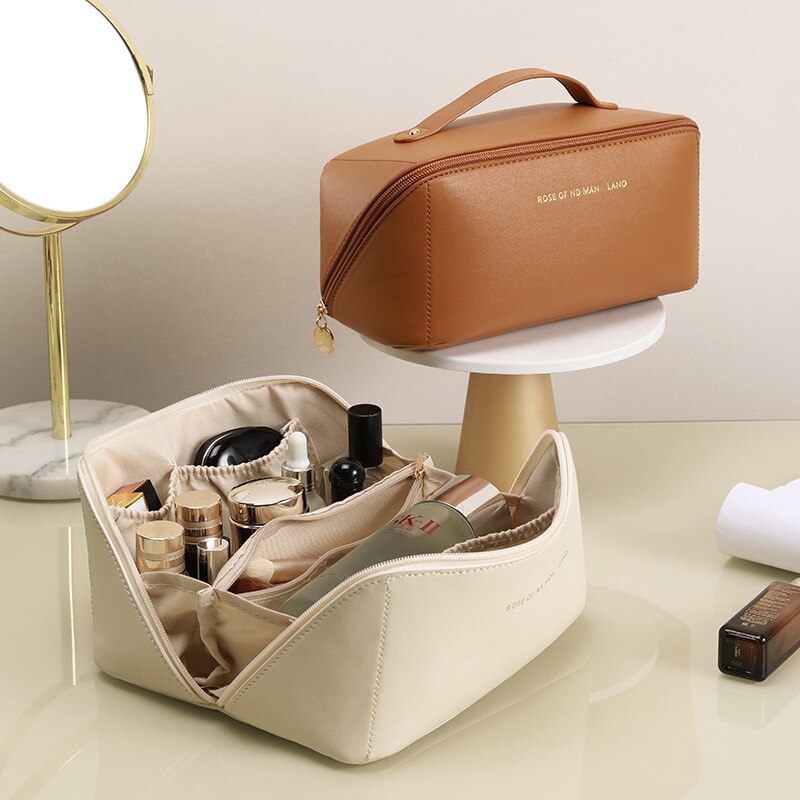 PU Pillow Large Capacity Cosmetic Storage Bag Convenient for Travel.