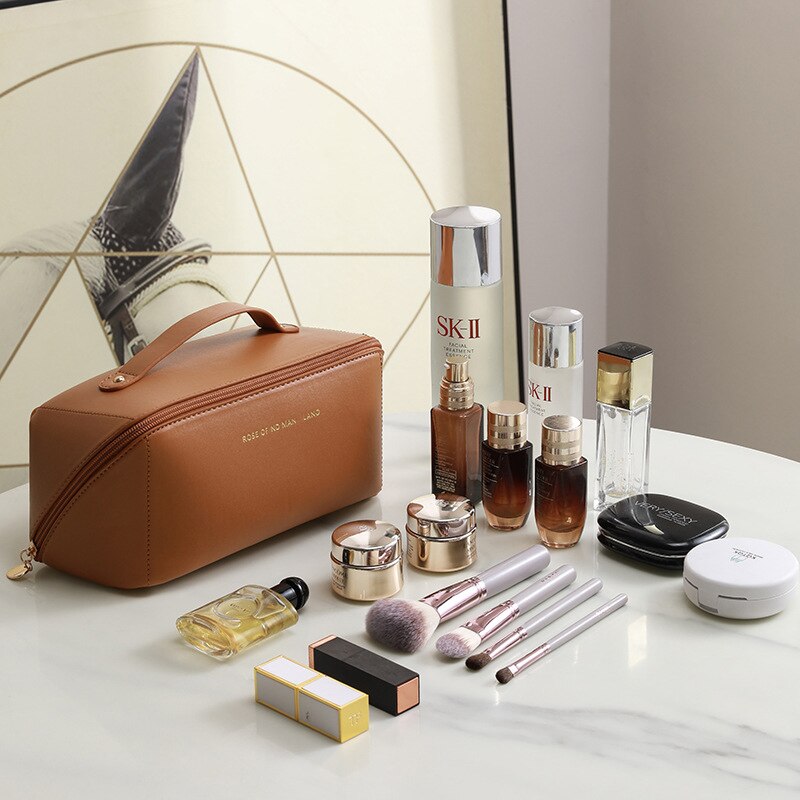 PU Pillow Large Capacity Cosmetic Storage Bag Convenient for Travel.