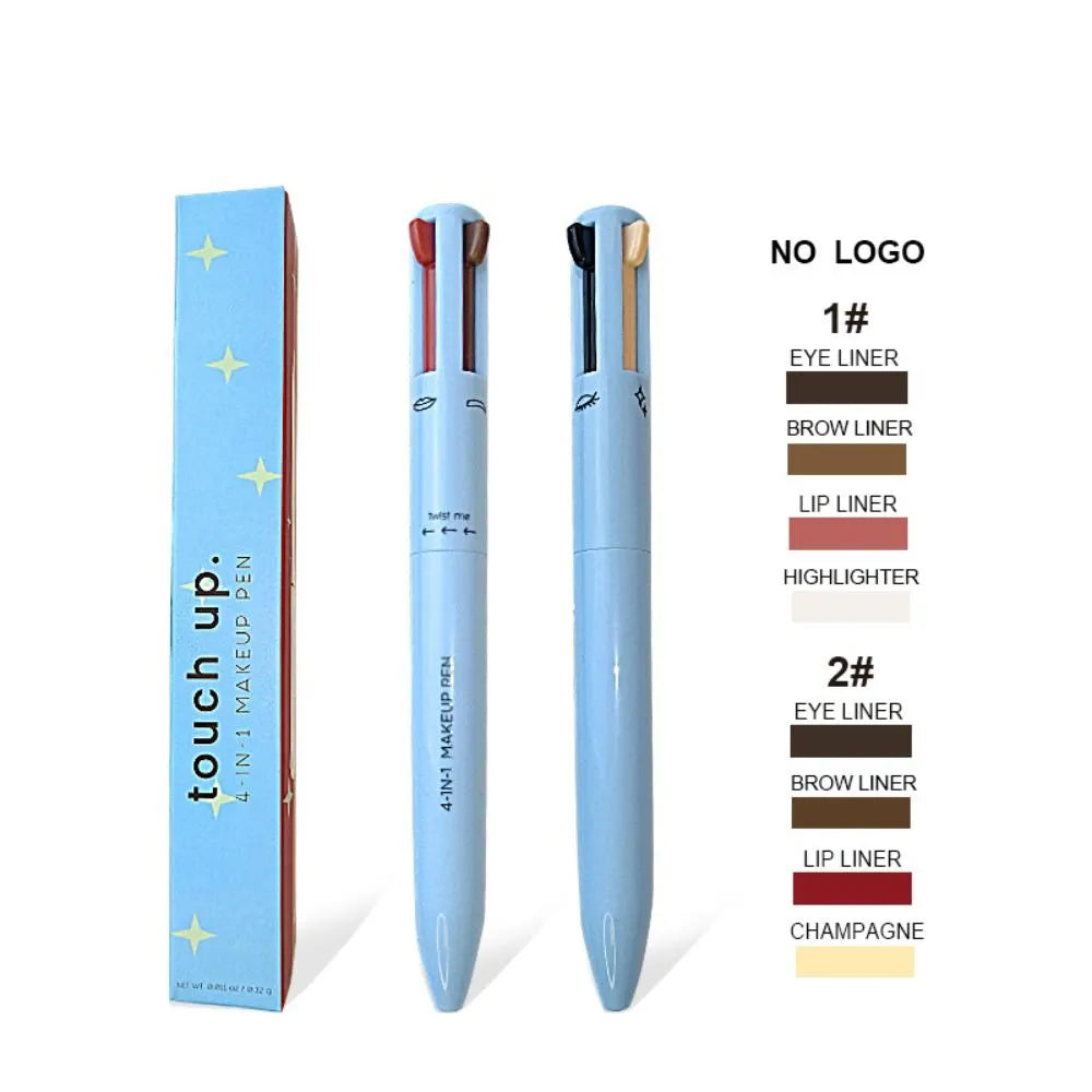 Multi-effect 4 In 1 Eyeliner Eyebrow Pencil Lip Liner highlighter Pen Long Lasting Waterproof Cosmetics Makeup Pencil