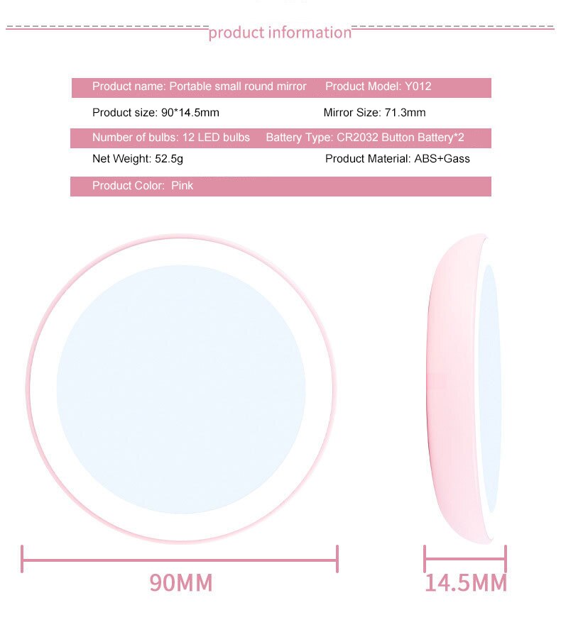 Hight Definition Led Portable Intelligent Beauty Makeup Mirror