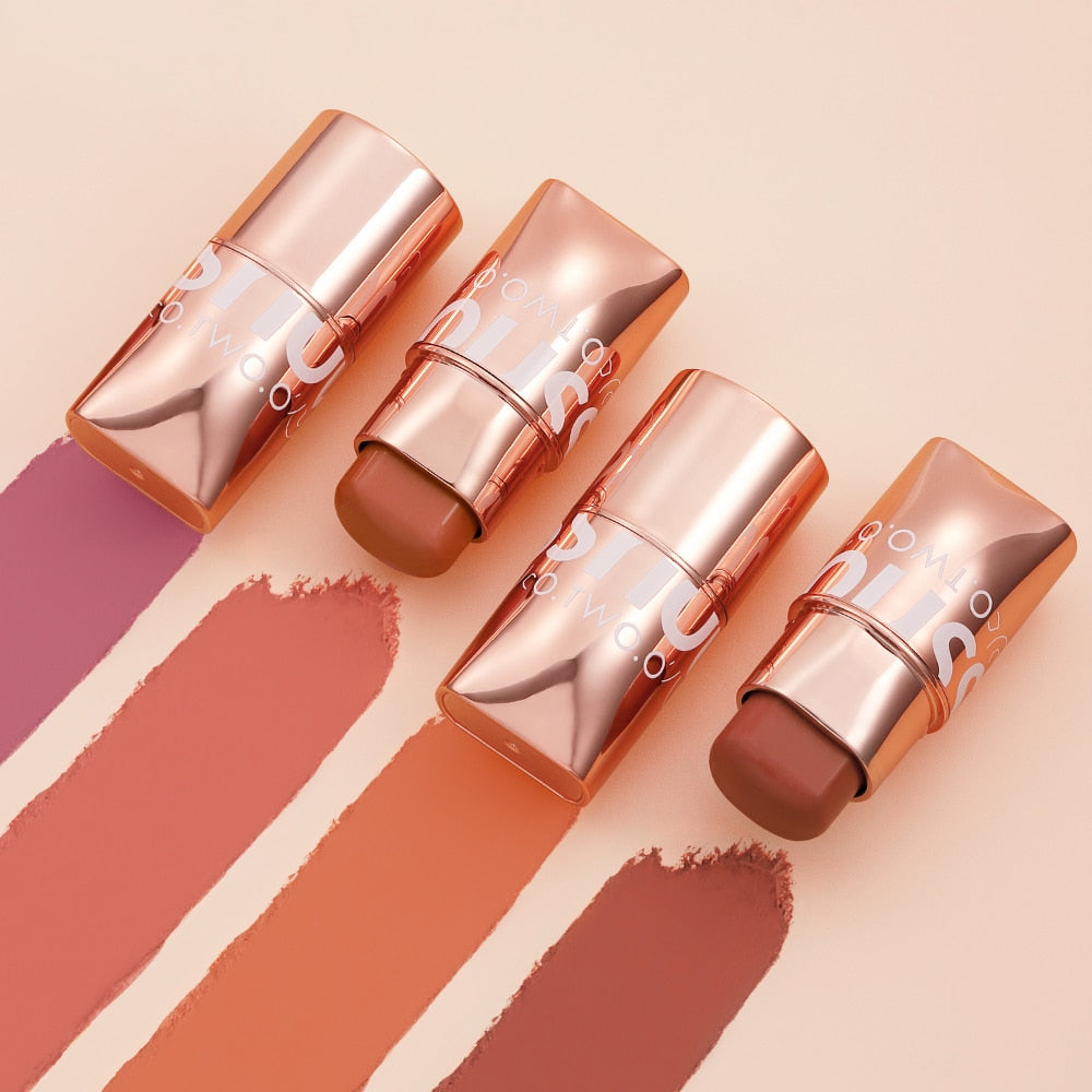 Stick 3-in-1 Lipstick Blush Eyes Cheek and Lip Tint Buildable Waterproof Lightweight Cream Multi Stick Makeup