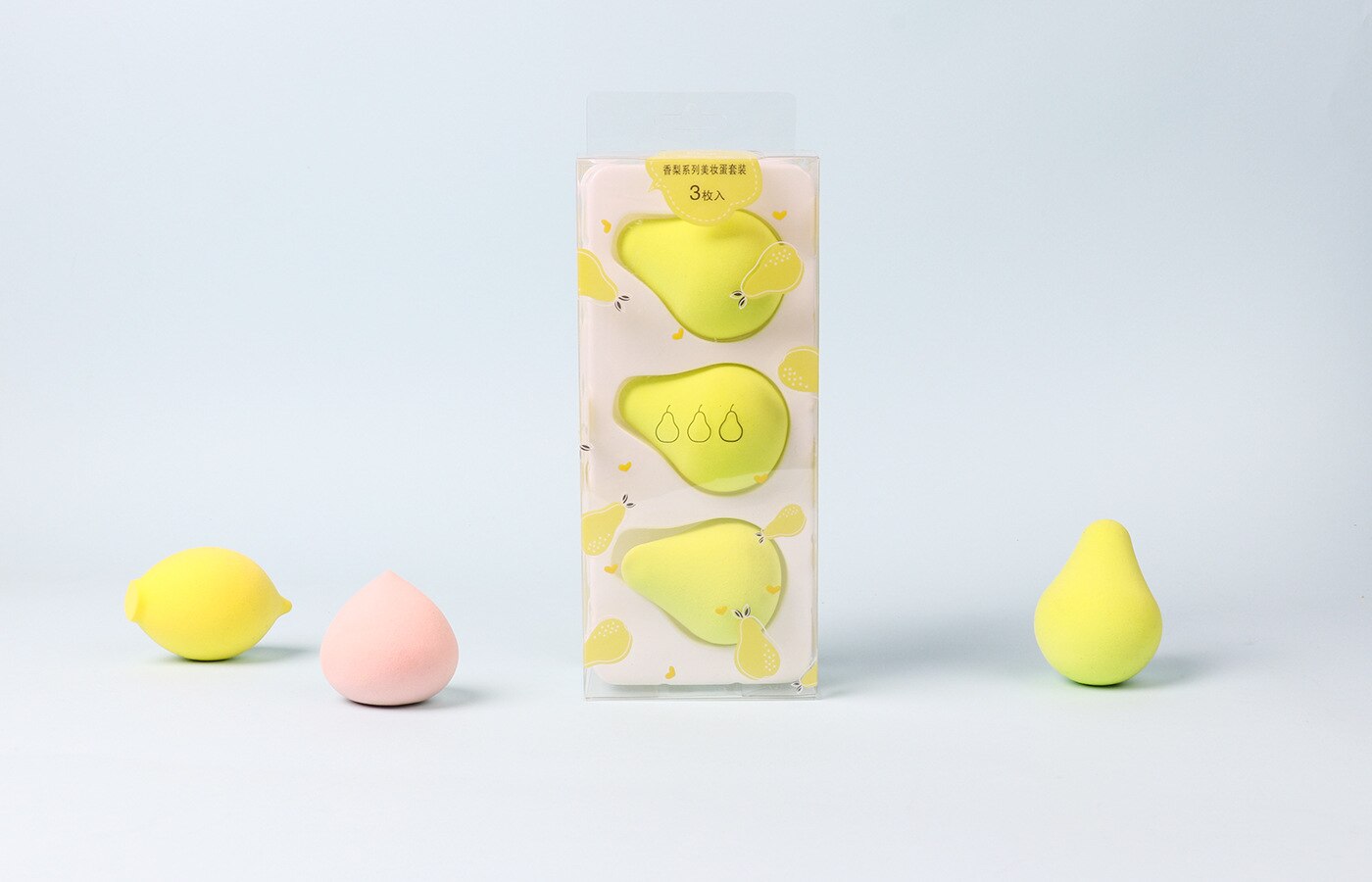 3PCS Fruit Beauty blender makeup sponge