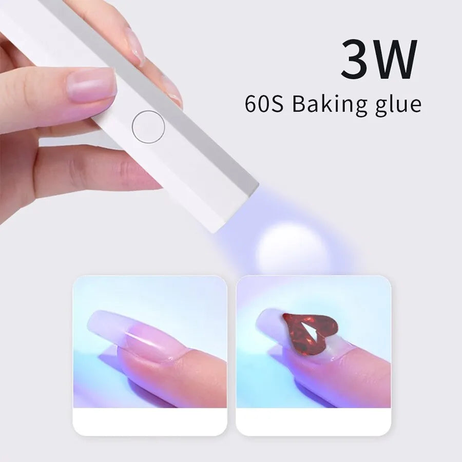 MINI Portable UV LED Nail Lamp Quick Dry USB Nail Dryer Machine Mini home Professional Flashlight Pen