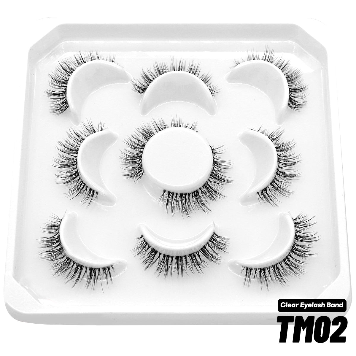 Natural False Lashes 5/7 pairs Manga Lashes Fluffy Soft Cross