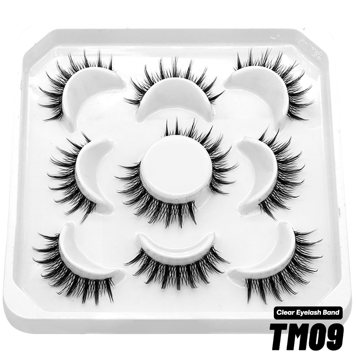 Natural False Lashes 5/7 pairs Manga Lashes Fluffy Soft Cross