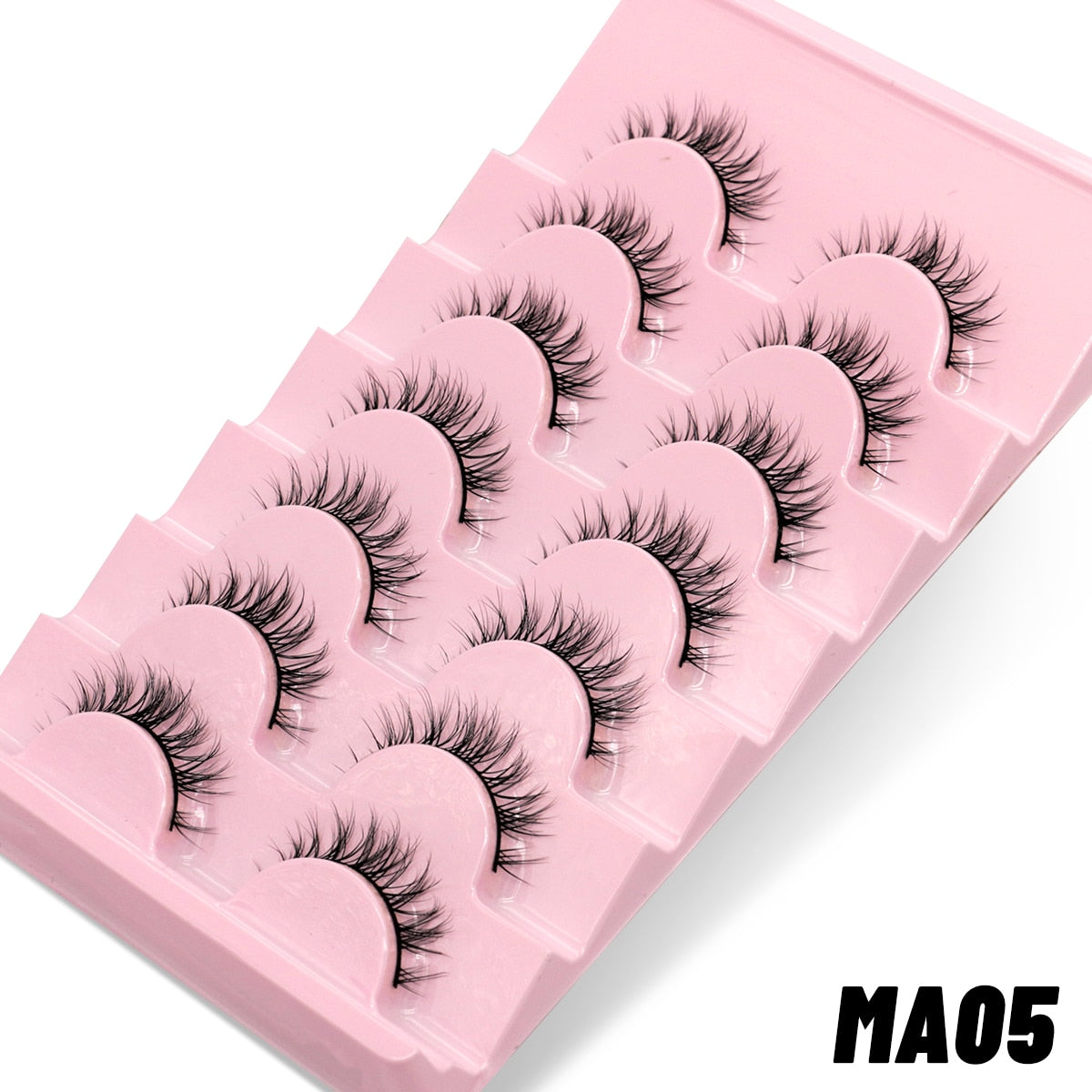 7pairs Eyelashes 3D Natural False Lashes Fluffy Soft Cross Manga Lashes Natural Eyelash