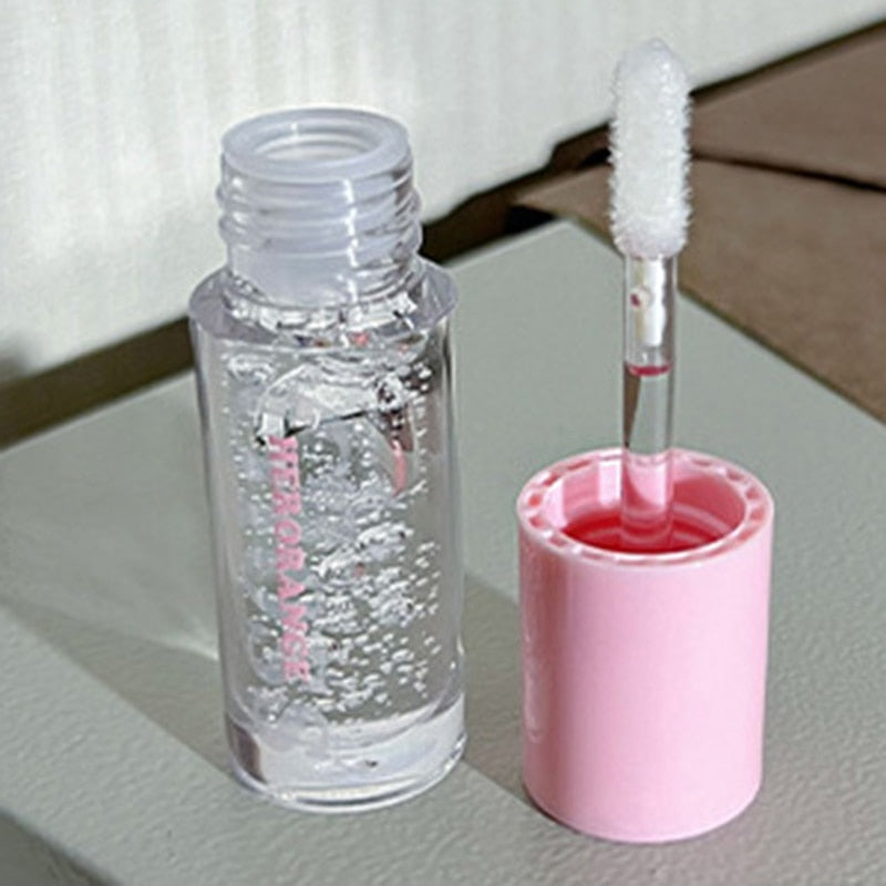 Lip Oil Crystal Moisturizing Liquid Lipstick Clear Lip Gloss Plumping 1pc
