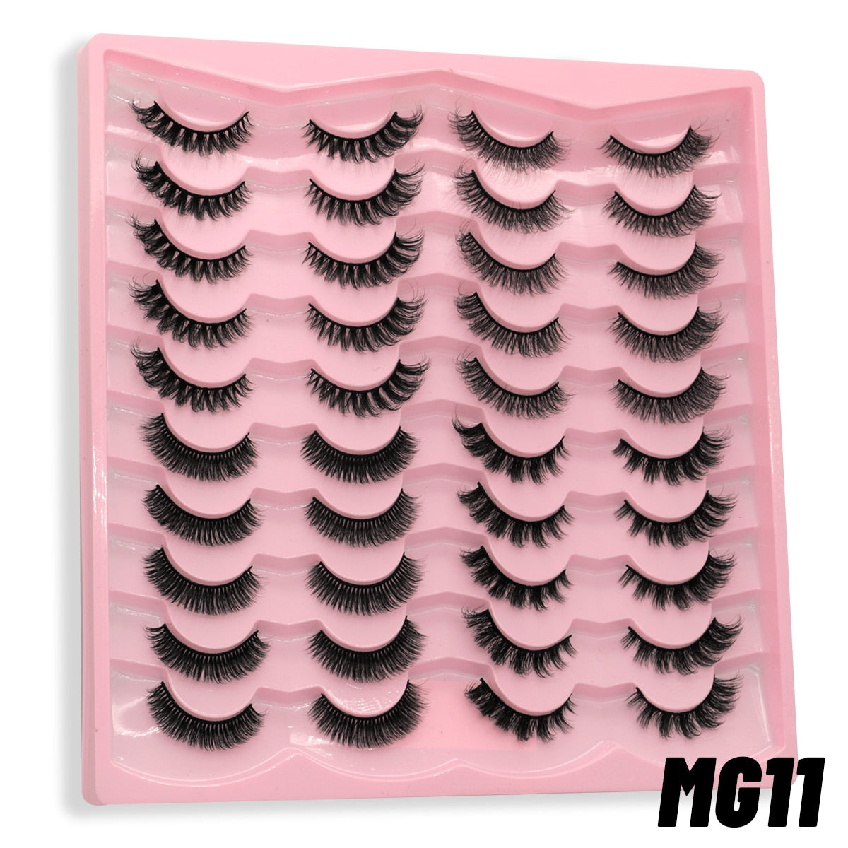 20 Pairs Russian Strip Lashes 3D Lashes Natural Eyelashes Dramatic Extension