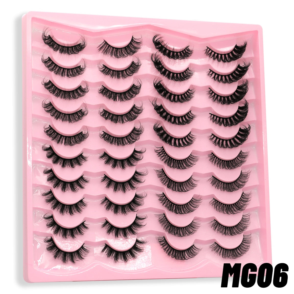 20 Pairs Russian Strip Lashes 3D Lashes Natural Eyelashes Dramatic Extension