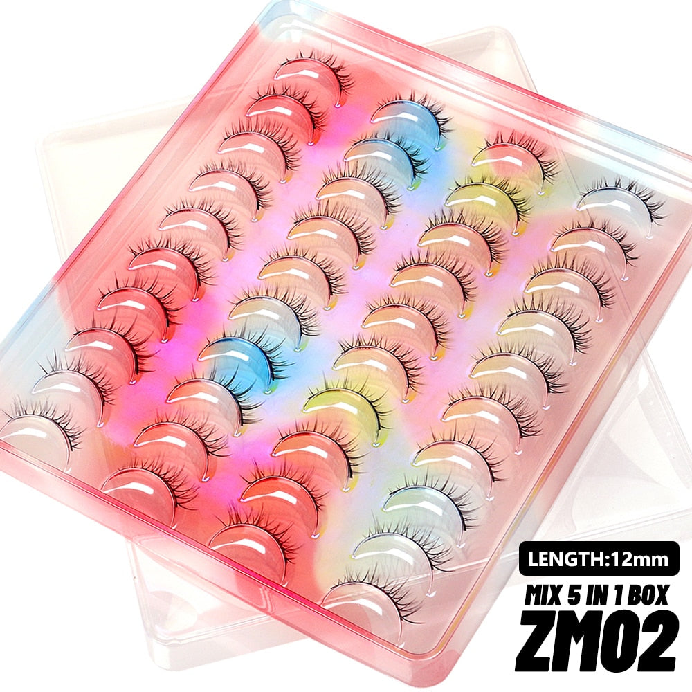 20 Pairs Russian Strip Lashes 3D Lashes Natural Eyelashes Dramatic Extension