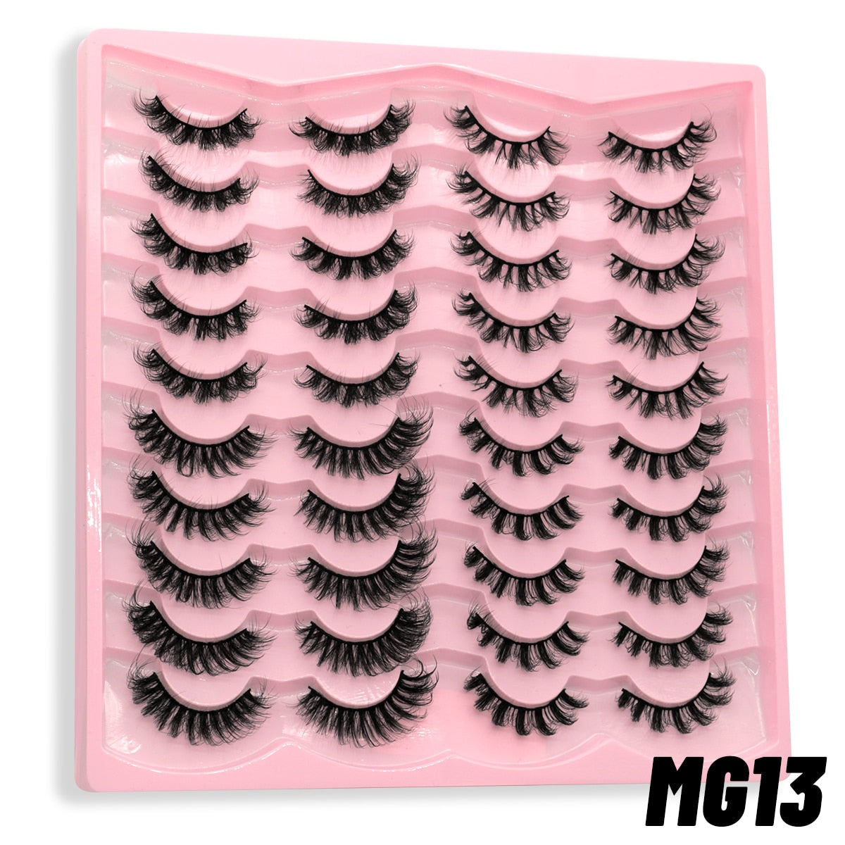 20 Pairs Russian Strip Lashes 3D Lashes Natural Eyelashes Dramatic Extension