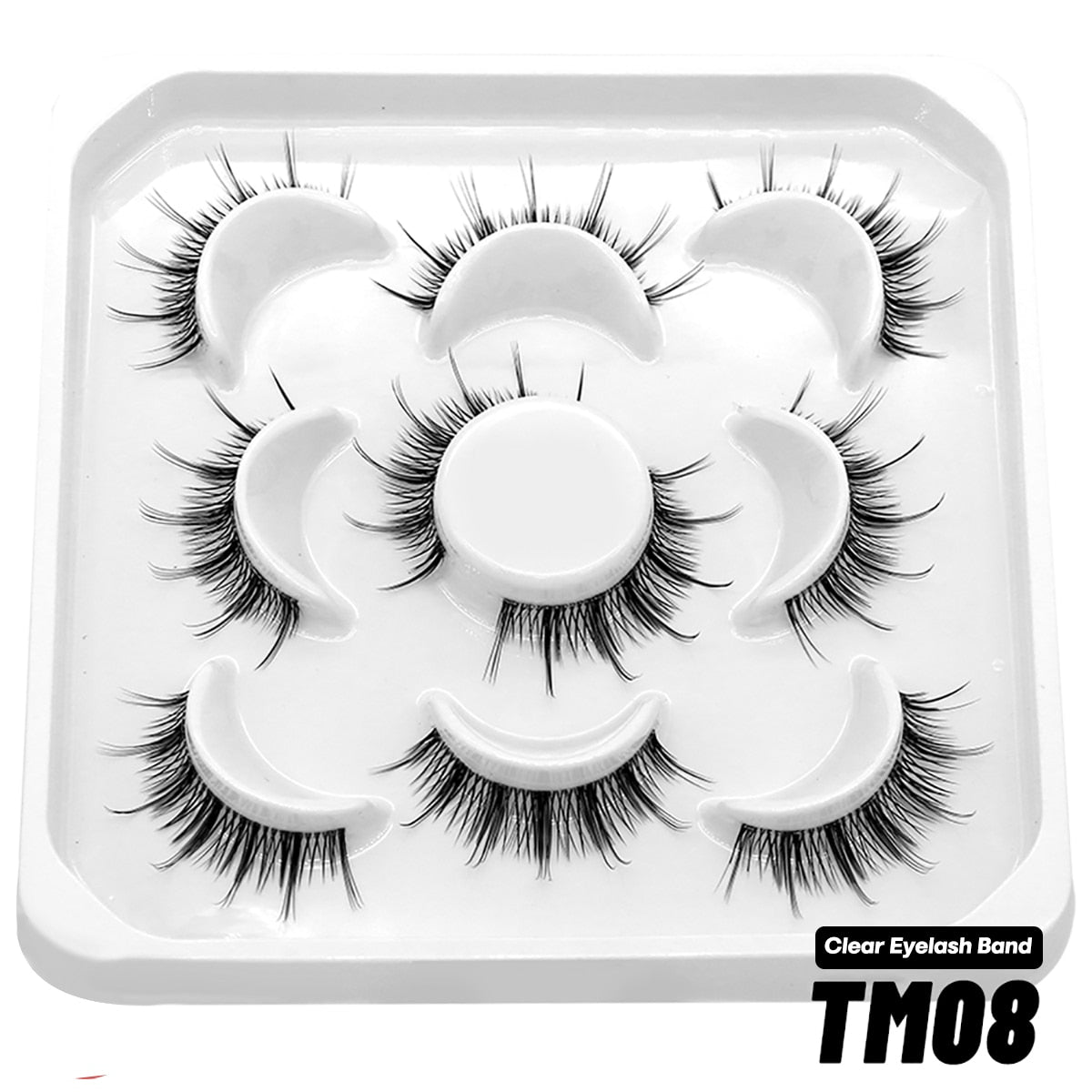 Natural False Lashes 5/7 pairs Manga Lashes Fluffy Soft Cross