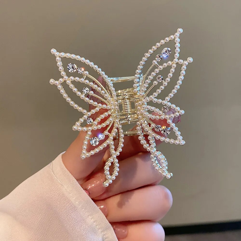 Elegant Fashion Butterfly Hair Clips for Women Metal Ponytail Claw Clip Hairpin Hair Accessories