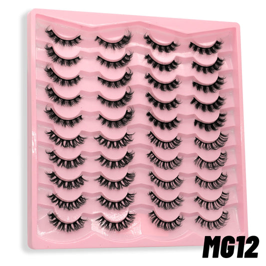 20 Pairs Russian Strip Lashes 3D  Lashes Natural Eyelashes Dramatic Extension