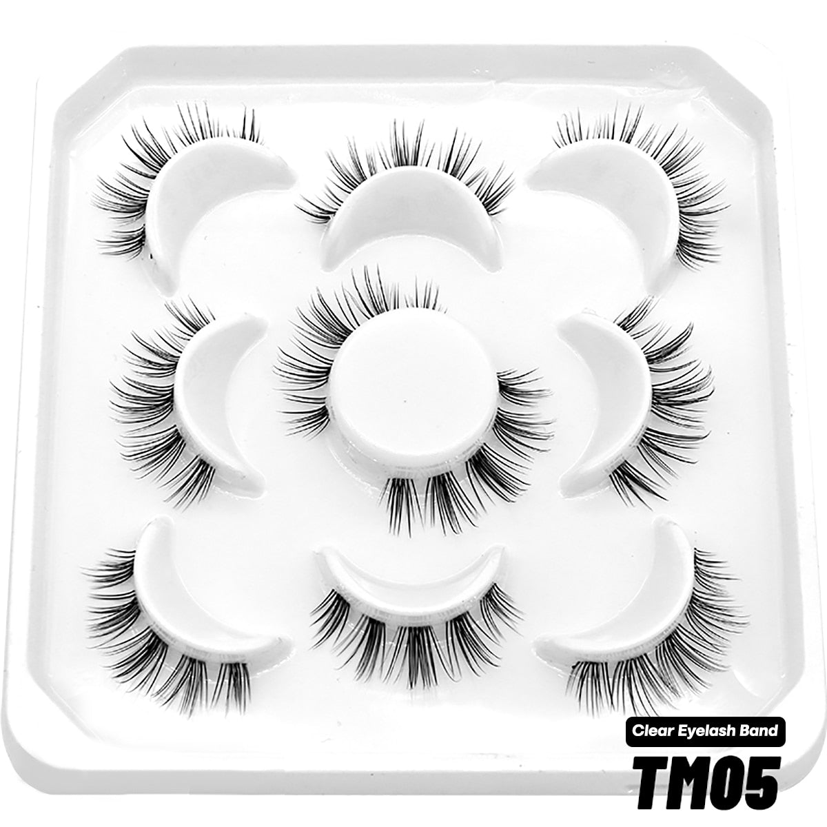 Natural False Lashes 5/7 pairs Manga Lashes Fluffy Soft Cross