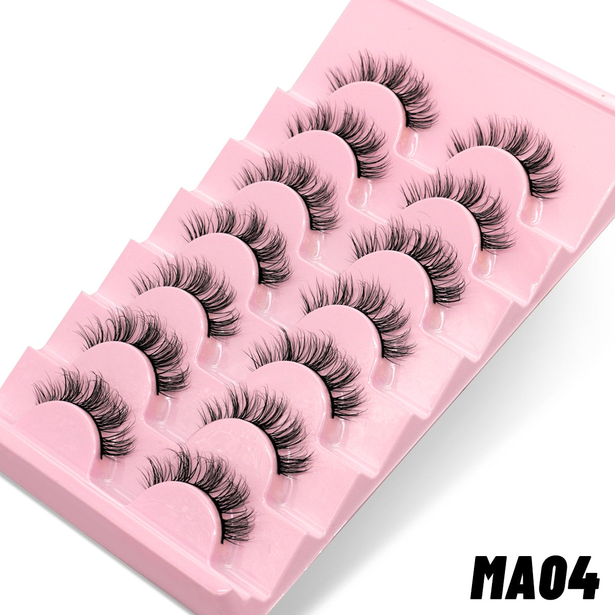 7pairs Eyelashes 3D Natural False Lashes Fluffy Soft Cross Manga Lashes Natural Eyelash