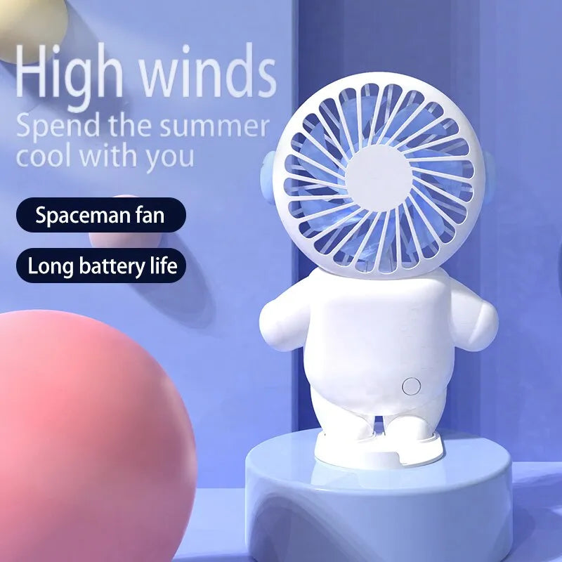 Portable makeup fan Handheld Cartoon Charging Model Large wind student office