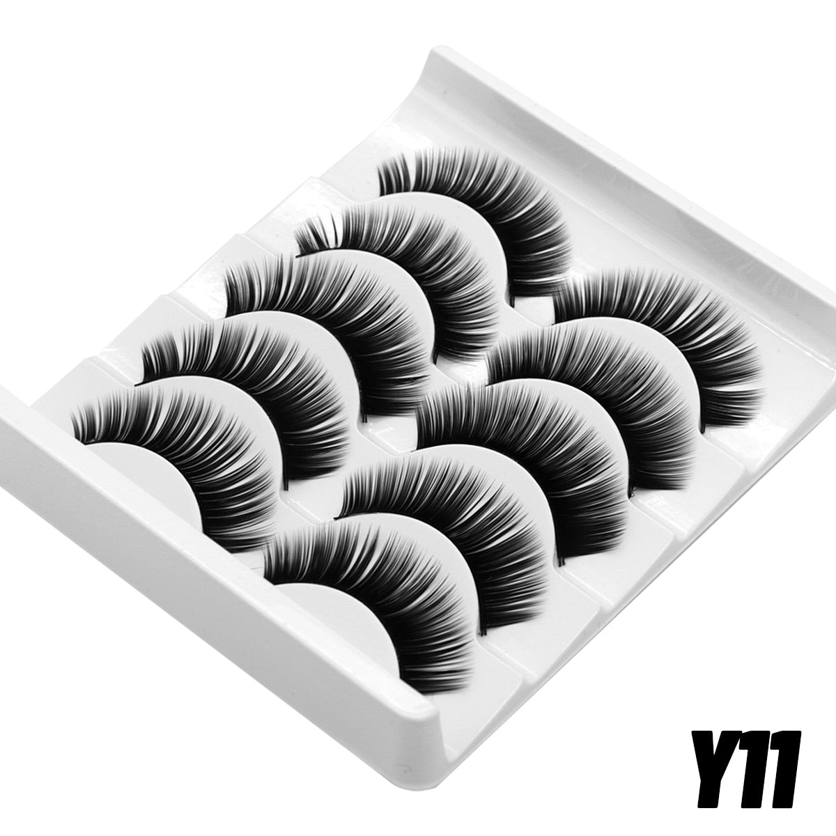 Natural False Lashes 5/7 pairs Manga Lashes Fluffy Soft Cross