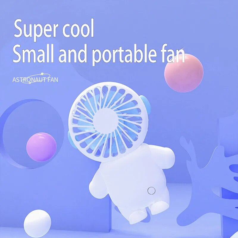 Portable makeup fan Handheld Cartoon Charging Model Large wind student office