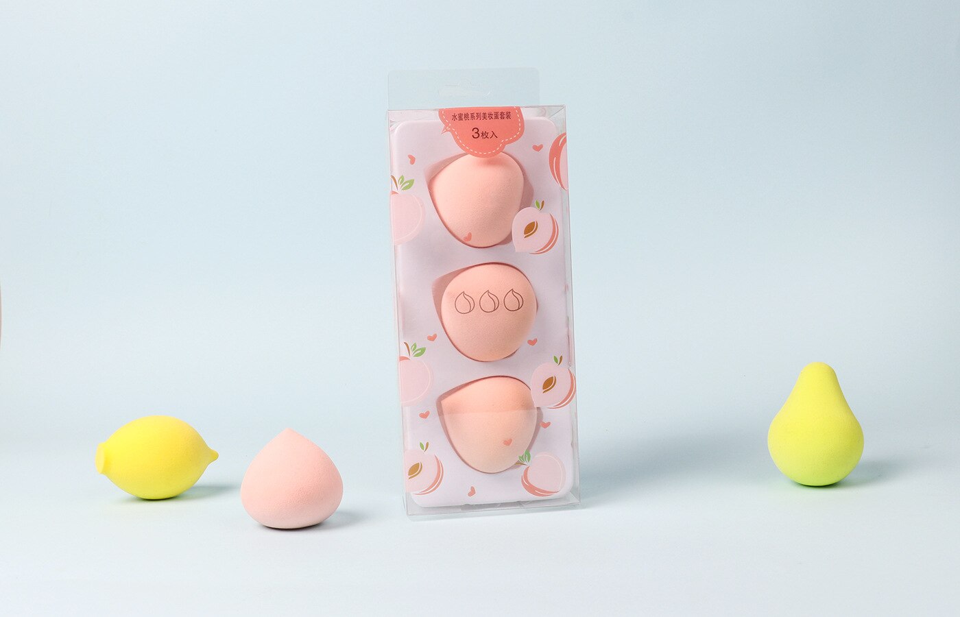 3PCS Fruit Beauty blender makeup sponge