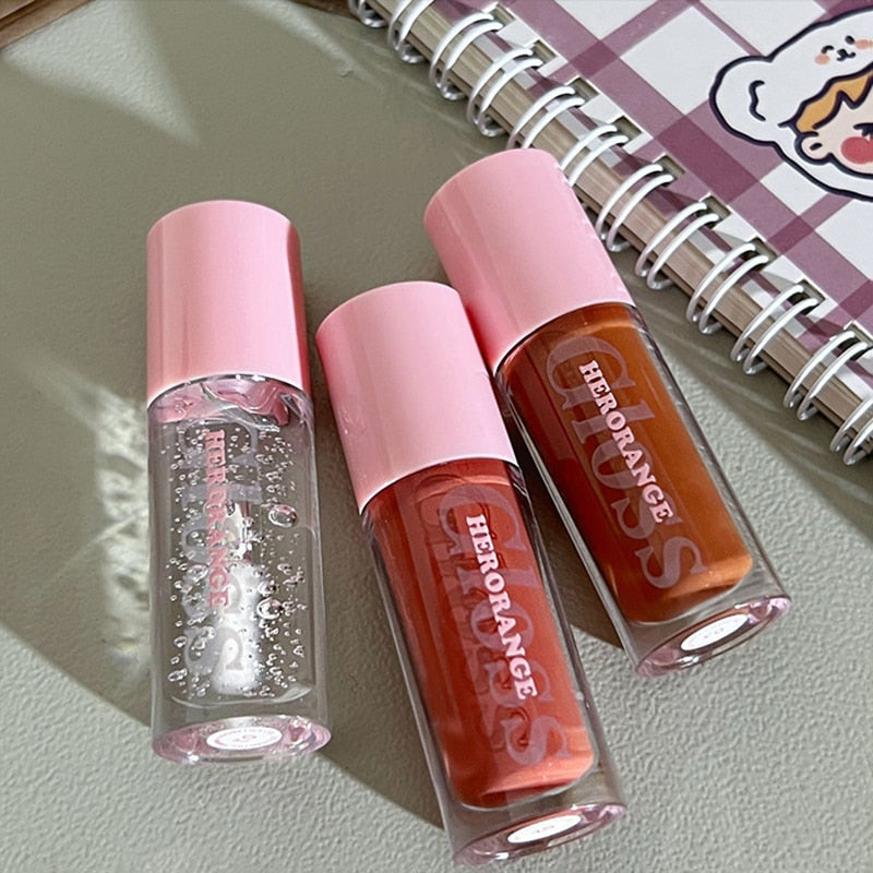 Lip Oil Crystal Moisturizing Liquid Lipstick Clear Lip Gloss Plumping 1pc