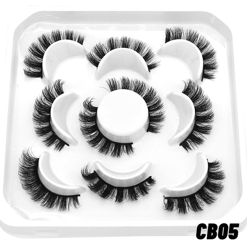 20 Pairs Russian Strip Lashes 3D Lashes Natural Eyelashes Dramatic Extension