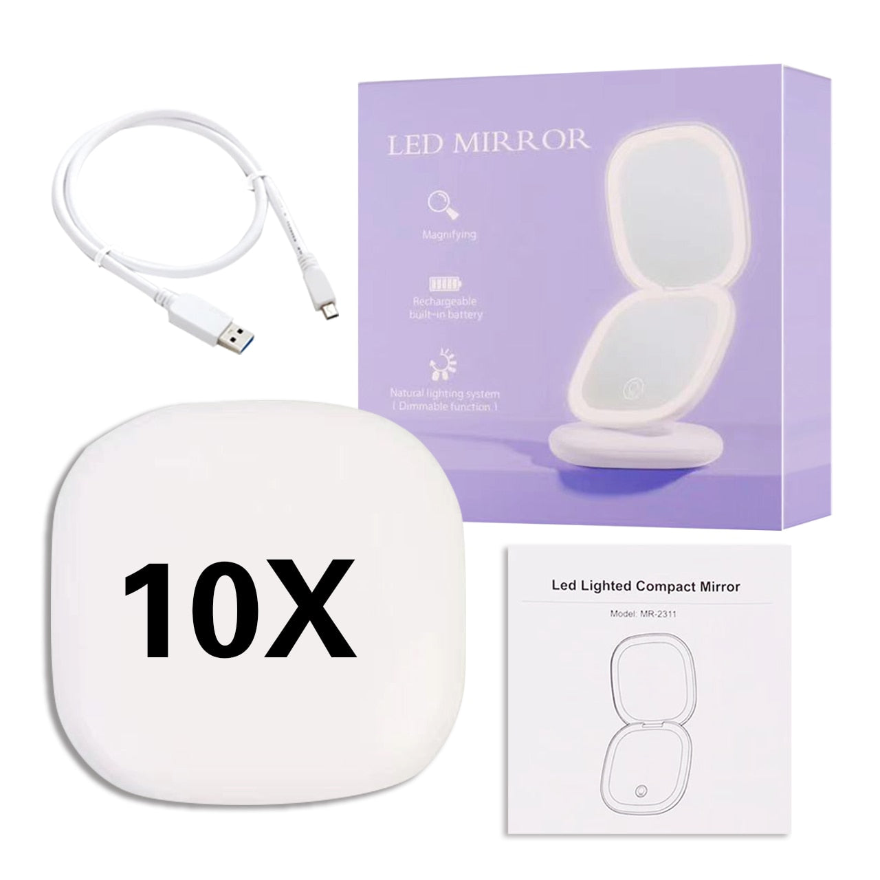 Mini Led Makeup Mirror With Light 5X