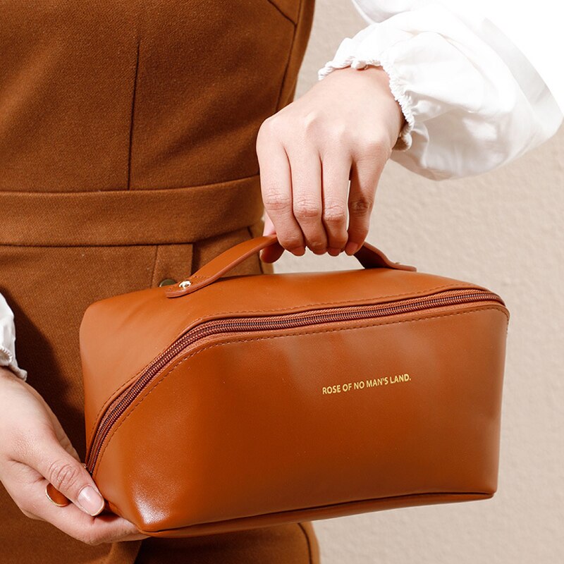 PU Pillow Large Capacity Cosmetic Storage Bag Convenient for Travel.