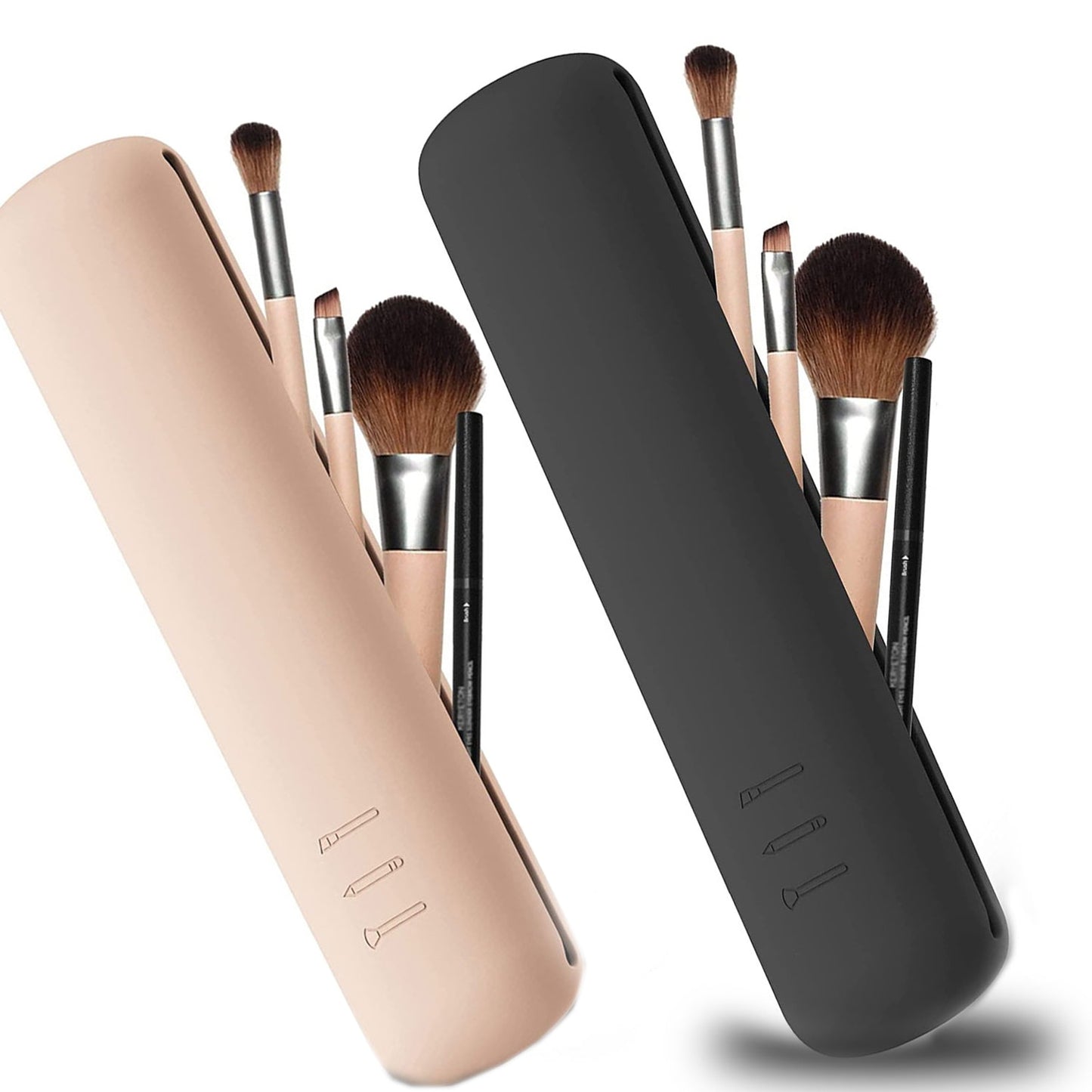 Silicone Makeup Brush Storage Bag Waterproof Travel Holder Magnetic Portable Multipurpose Cosmetic Bag
