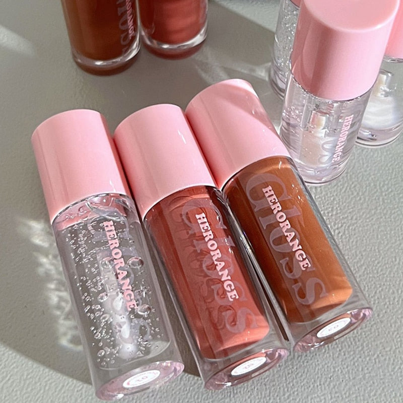 Lip Oil Crystal Moisturizing Liquid Lipstick Clear Lip Gloss Plumping 1pc