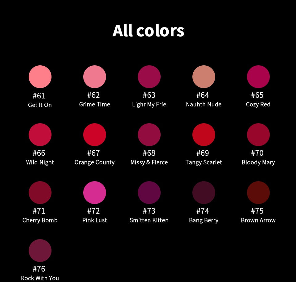 16 Colors Velvet Lipstick Easy To Wear waterproof Long-Lasting Matte Lip Makeup