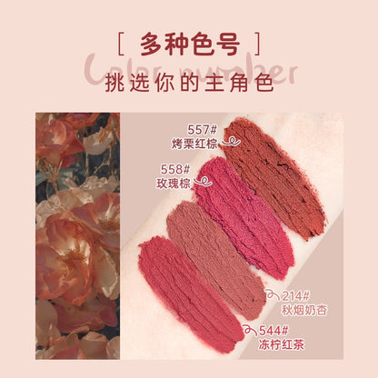 Lip & Cheek Lovely Pinecone-Shape Makeup Velvet Matte Lipstick Waterproof Lip Gloss