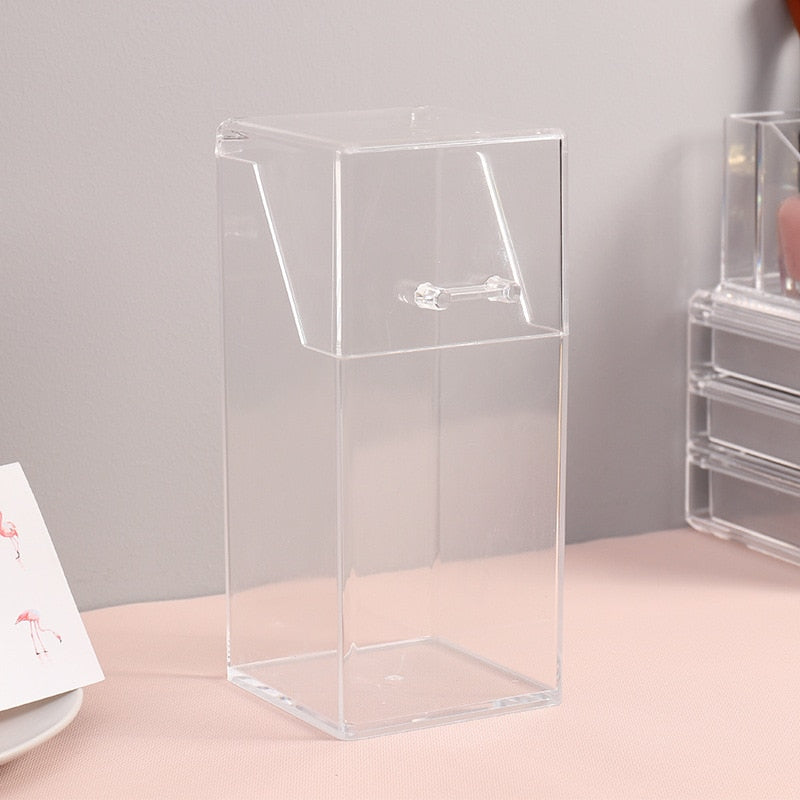 Fancy Acrylic Makeup Pearls Brush Holder Makeup Organizer Elegant Transparent Storage Box Holder