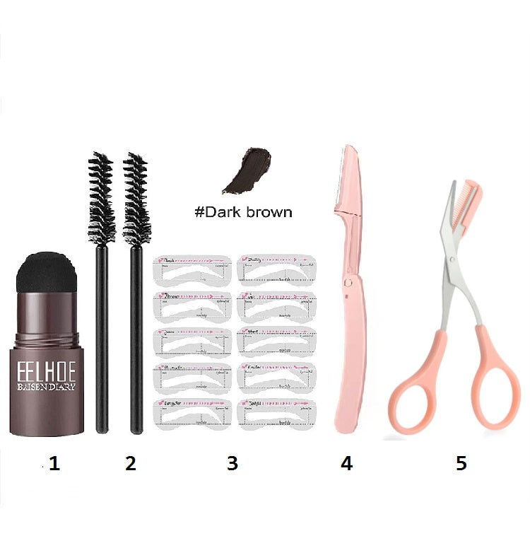 Eyebrow and hair line Stamp 2023 Professional One Step Shaping Set Enhancer Waterproof