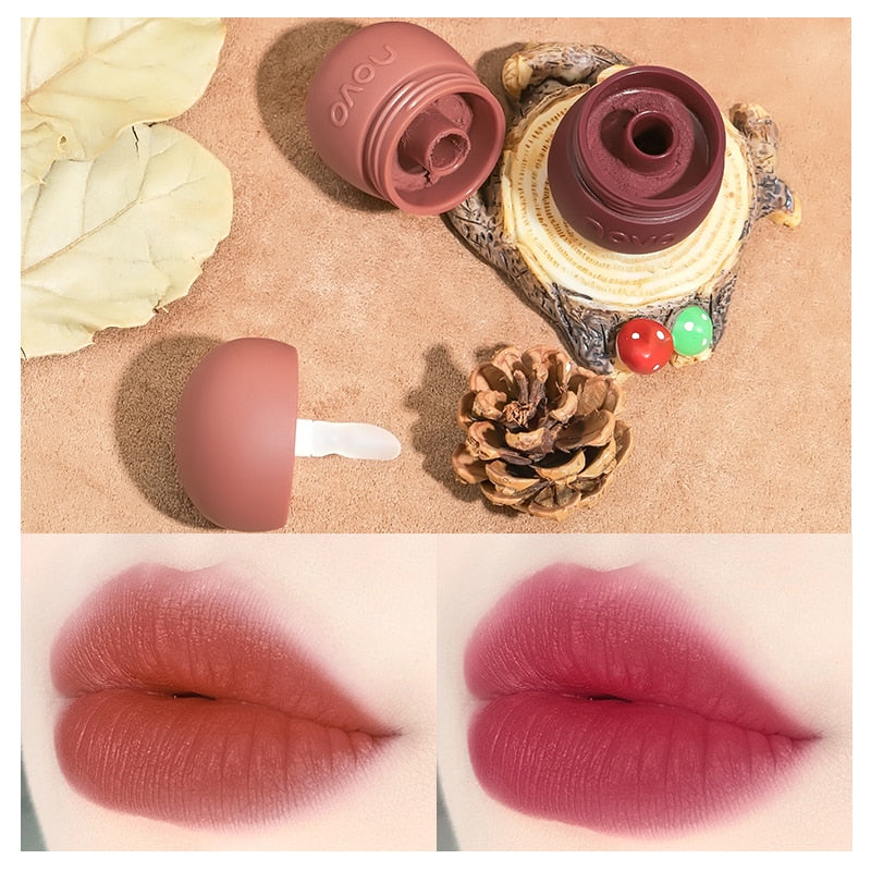 Lip & Cheek Lovely Pinecone-Shape Makeup Velvet Matte Lipstick Waterproof Lip Gloss