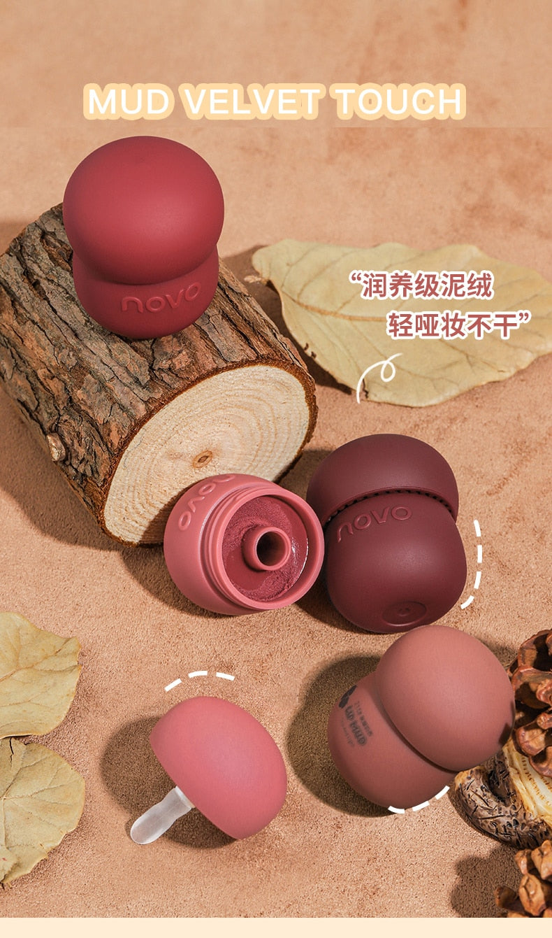 Lip & Cheek Lovely Pinecone-Shape Makeup Velvet Matte Lipstick Waterproof Lip Gloss